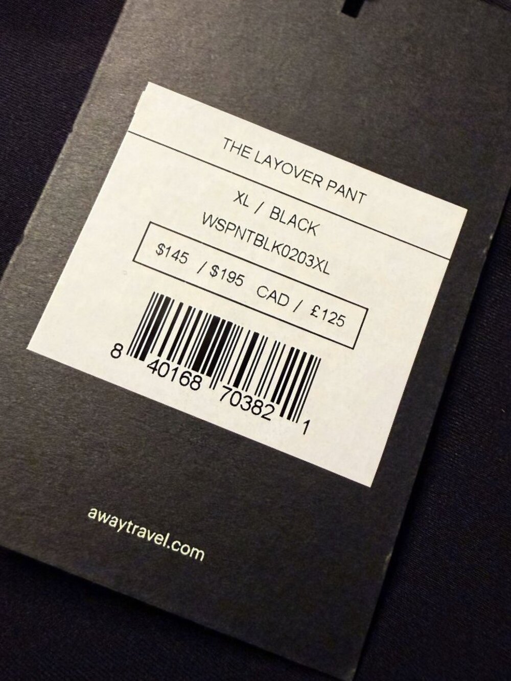 Away The Layover Pant XL Black Crop Stretch Travel Pants Split Hem NWT - Picture 5 of 9